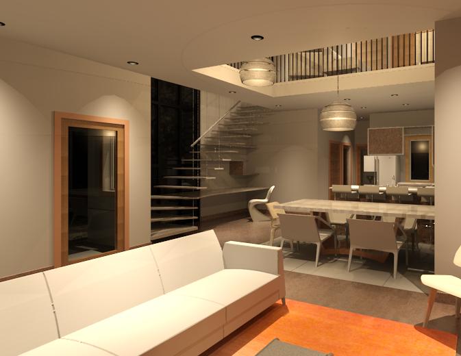 Kitchen Dining Stairs- High- artificial